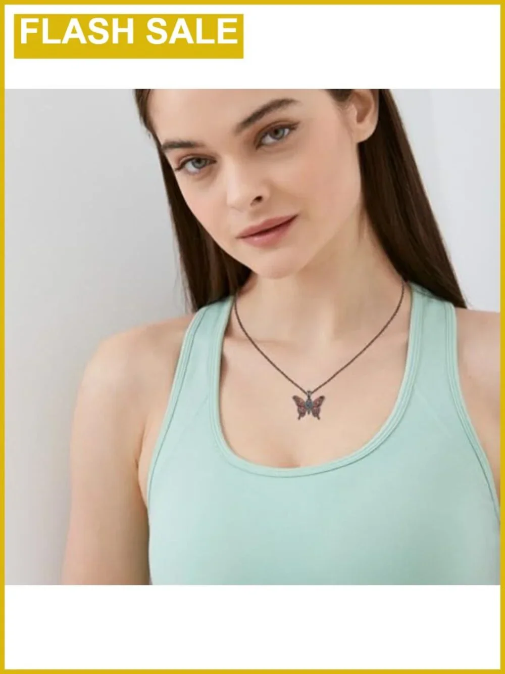925 Sterling Silver Butterfly Pendant Necklace 18+2in Women Jewelry Gift